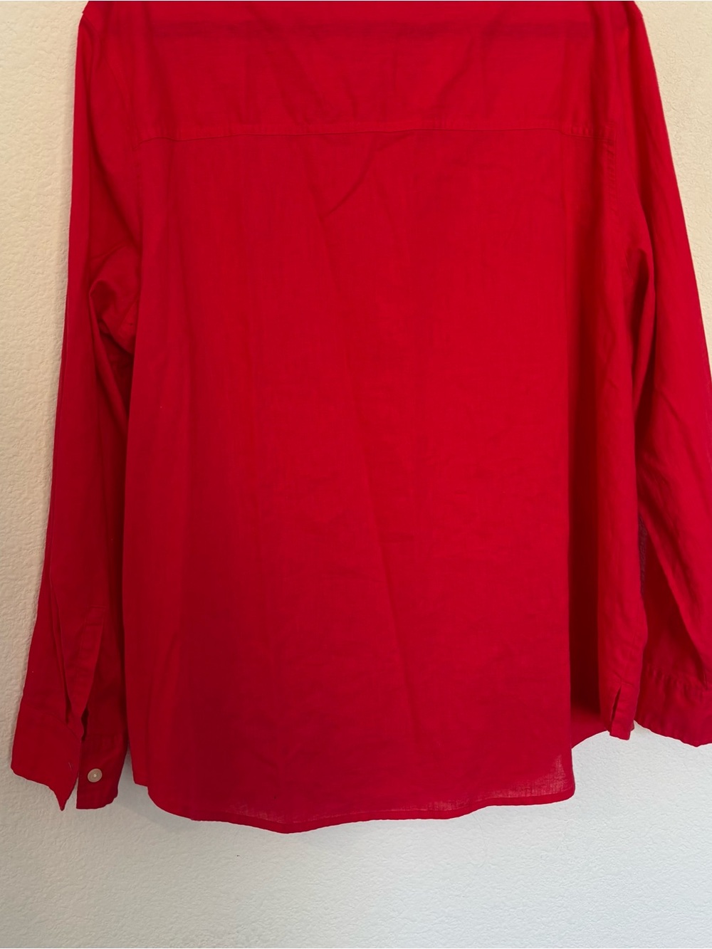 Gap The Easy Shirt Oversized Linen Blend Red - Picture 5 of 6
